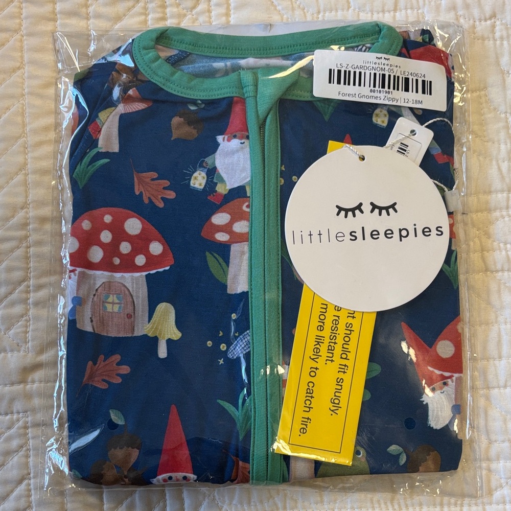 Little Sleepies Forest Gnomes zippy